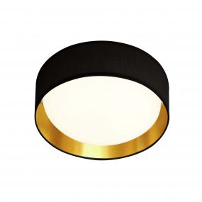 Searchlight Gianna - plafondverlichting - Ø 50 x 12,5 cm - 25W LED incl. - zwart