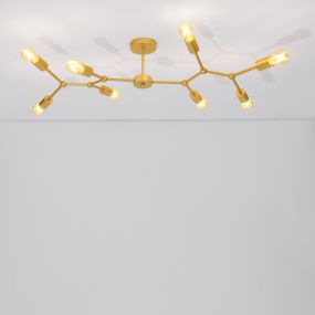 Nova Luce Calisto - plafondverlichting - 98 x 35 cm - messing