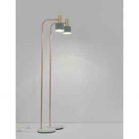 Nova Luce Paz - staanlamp - 165 cm - mint en goud
