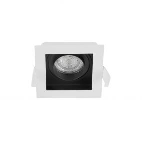 Nova Luce Cedi - inbouwspot - 100 x 100 mm, 95 x 95 mm inbouwmaat - wit en zandzwart