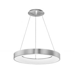 Nova Luce Rando Thin - hanglamp - Ø 60 x 120 cm - 50W dimbare LED incl. - geborsteld zilver