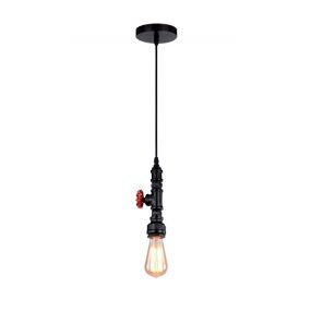 Elmark Industrial - hanglamp 1L -  Ø 5 x 24 cm - zwart