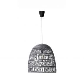 Nova Luce Destin - hanglamp - Ø 46,5 x 250 cm - grijs en zwart
