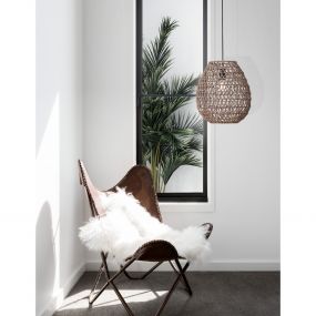 Nova Luce Griffin - hanglamp - Ø 30,5 x 250 cm - bruin en zwart