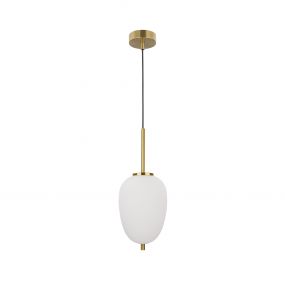 Nova Luce Lato - hanglamp - Ø 15,8 x 120 cm - antiek messing