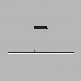 Searchlight Tribeca - hanglamp - 118,5 x 8 x 123 cm - 16,5W LED incl. - mat zwart en wit
