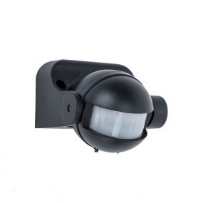 Lutec Sphere - infrarood sensor - 9 x 10 x 8 cm - IP44 - zwart