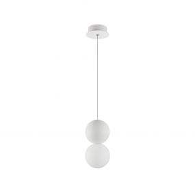 Nova Luce Zero - hanglamp - Ø 10 x 120 cm - wit