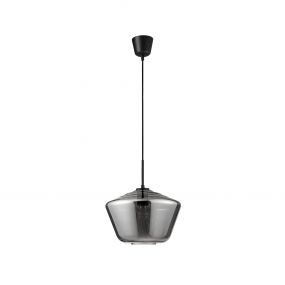 Nova Luce Veiro - hanglamp - Ø 30 x 120 cm - zwart en chroom