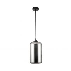 Nova Luce Savaz - hanglamp - Ø 17,5 x 120 cm - zwart en chroom