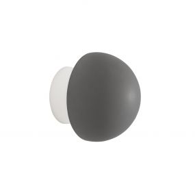 Nova Luce Netune - wandverlichting - 11 x 9,6 x 11 cm - 6W LED incl. - grijs en wit