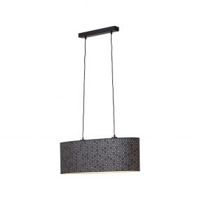 Brilliant Galance - hanglamp - 70 x 26 x 118 cm - zwart (stockopruiming!)