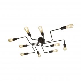 Searchlight Circuit - plafondverlichting - 82 x 52 x 12 cm - mat zwart