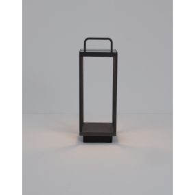 Nova Luce Bali - draagbare vloerlamp op zonne-energie met USB-poort  - 51 cm -2W dimbare LED incl. -  IP65 - antraciet