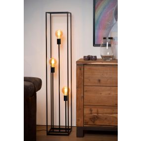 Lichtkoning Achille - staanlamp - 25 x 25 x 140 cm - zwart