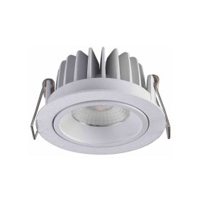 Artdelight Venice 1210 - inbouwspot - Ø 90 mm, Ø 83 mm inbouwmaat - 10W dimbare LED incl. - IP44 - wit