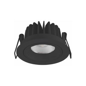 Artdelight Venice 1210 - inbouwspot - Ø 90 mm, Ø 83 mm inbouwmaat - 10W dimbare LED incl. - IP44 - zwart