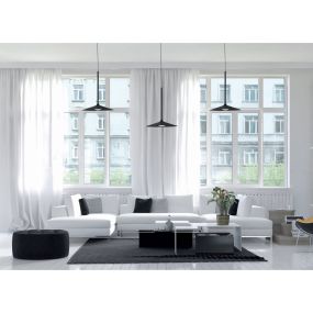 Maxlight Hana - hanglamp - Ø 17,5 x 150 cm - 6W LED incl. - zwart