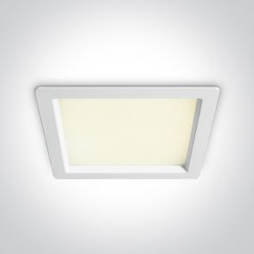 ONE Light UGR19 Office Range - inbouwspot - 175 x 175 mm, 160 x 160 mm inbouwmaat - 25W LED incl. - IP44 - wit
