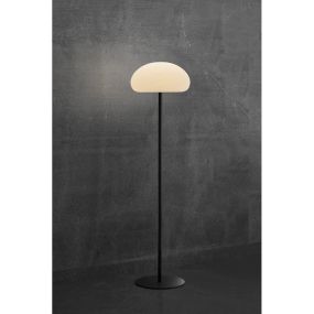Nordlux Sponge - vloerlamp - oplaadbaar via USB-kabel - Ø 34 x 126 cm - 6,8W dimbare LED incl. - wit en zwart