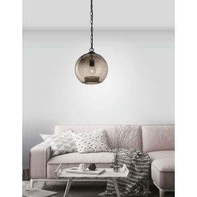 Nova Luce Ancona - hanglamp - Ø 30 x 250 cm - bruin