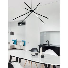 Maxlight Spider - hanglamp - Ø 114 x 200 cm - 33W LED incl. - zwart