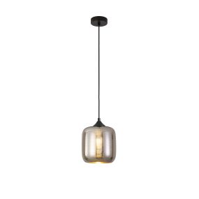 Artdelight Apollo - hanglamp - Ø 20 x 171 cm - titan en goud