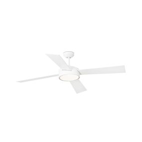 Faro Hydra - plafondventilator met licht en afstandsbediening - Ø 133 cm - 22W LED incl. - wit