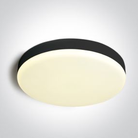 ONE Light Plafo - plafondverlichting - Ø 35 x 5,5 cm - 35W LED incl. - IP65 - zwart