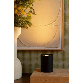 Lucide Tube - tafellamp - Ø 9,6 x 12,5 cm - 3 stappen dimmer - zwart