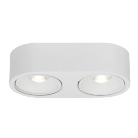 AEG Leca - opbouwspot 2L -  26 x 13 x 7 cm - 2 x 9W dimbare LED incl. - wit