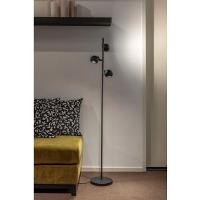 Artdelight Bolero - vloerlamp - Ø 25 x 160 cm - zwart