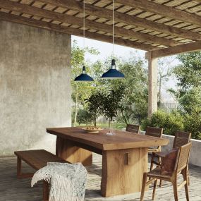 Creative Cables Eiva - lampenkap zonder fitting - Ø 38 x 19 cm - petrol