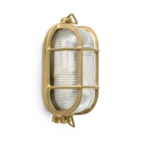 Faro Borda - wandverlichting - 11 x 12 x 23 cm - IP65 - messing