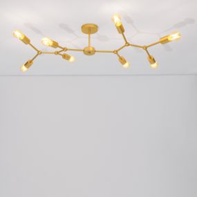 Nova Luce Calisto - plafondverlichting - 98 x 35 cm - messing