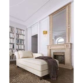 Nova Luce Grane - wandverlichting - 25 x 15,5 x 35 cm - goud en transparant