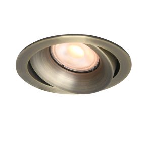 Artdelight Alice - inbouwspot - Ø 90 mm, Ø 83 mm inbouwmaat - antiek brons