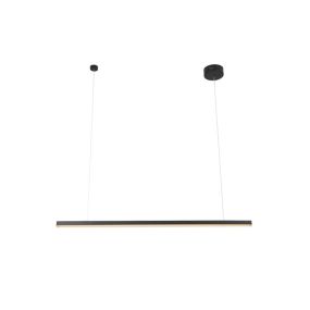Maxlight Trio - hanglamp - 100 x 3,6 x 150 cm - 12W dimbare LED incl. - zwart
