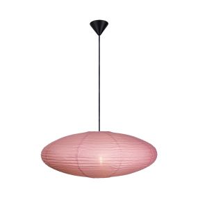 Nordlux Villo - papieren lampenkap zonder pendel - Ø 60 x 24 cm - oud roze