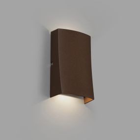 Faro Nairobi - wandverlichting - 8,5 x 5 x 15 cm - 6W LED incl. - IP54 - roestbruin