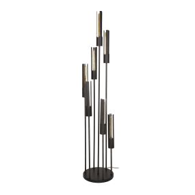 Vico Tube - vloerlamp - 186 cm - zwart