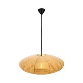 Nordlux Villo - papieren lampenkap zonder pendel - Ø 60 x 24 cm - geel