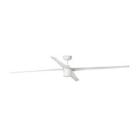 Faro Attos - plafondventilator met licht en afstandsbediening - Ø 213 cm - 18W dimbare LED incl. - wit