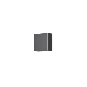Konstsmide Chieri Square - buiten wandlamp - 11 x 6 x 11 cm - 4W LED incl. - IP54 - antraciet