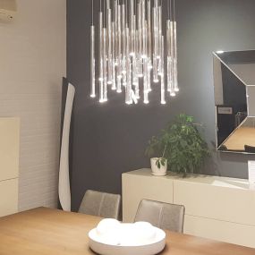 Maxlight Organic - hanglamp - Ø 62 x 190 cm - 33 x 1W + 4 x 3W dimbare LED incl. - chroom