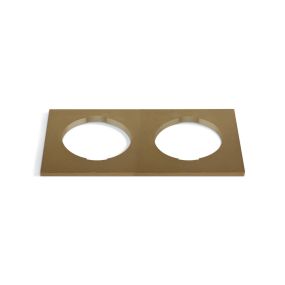 ONE Light - vierkante decoratieve dubbele basis - 10105H - messing