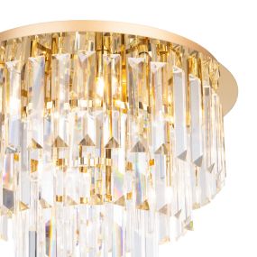 Maxlight Monaco - plafondverlichting -Ø 42 x 28 cm - goud