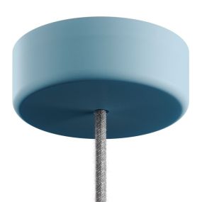 Creative Cables Eiva - zachte siliconen plafondkap - ø 12,5 x 4 cm - IP65 - zacht blauw