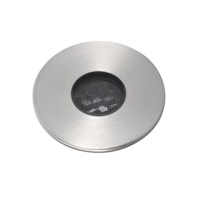 Faro Grund - ronde grondspot voor buiten - Ø 37 mm, Ø 32 mm inbouw - 2W LED incl. - IP67 - satijn inox – warm witte lichtkleur (3000K)