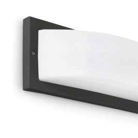 Faro Mol - wandverlichting - 34,8 x 13,7 x 11,3 cm - IP44 – donkergrijs